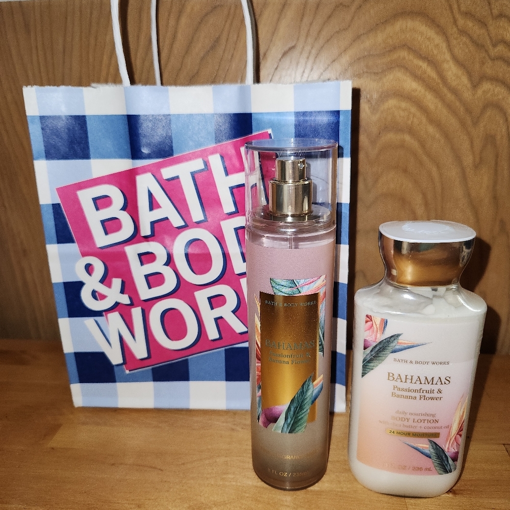 NEW🌺🌴😍 Bahamas Passion fruit & Body Mist + Lotion set ⭐️ Bath & Body Works